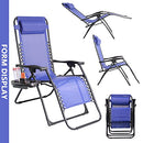 YANGMING GALION RECLINING ZERO GRAVITY CHAIR (SET OF 2), DARK BLUE - DARK BLUE - Like New