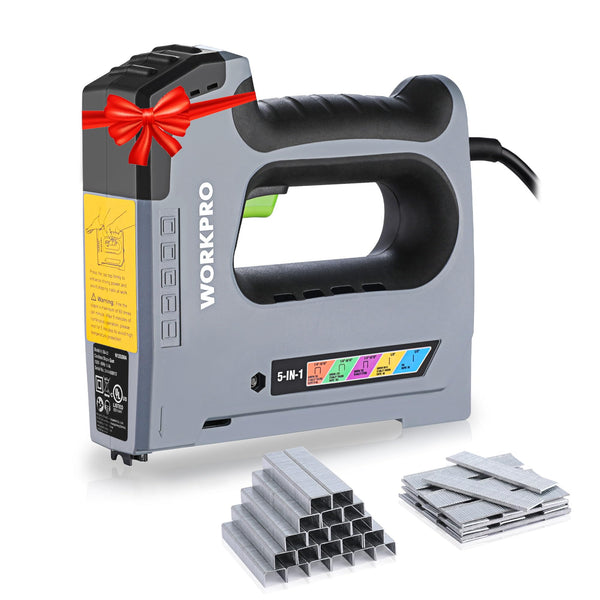 WORKPRO 5 IN 1 STAPLE GUN - GRAY - Like New