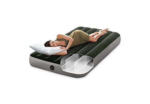 INTEX 64107E DURA-BEAM STANDARD PRESTIGE AIR MATTRESS TWIN SIZE NO PUMP - GREEN - Like New