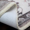 BIBB HOME 4FTX6FT WASHABLE FLANNEL PRINTED AREA RUG LATEX BACK - IVORY GRACE - Brand New