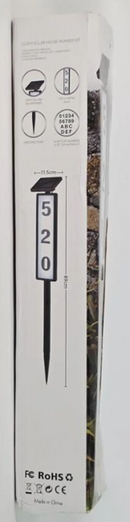 ILLUMI SOLAR HOUSE NUMBER LIGHT KIT – OUTDOOR LED - BLK - Scratch & Dent