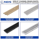 NDS 400 Spee-D Channel Drain, 4-3/4 Inch Wide X 4-Feet Long, B000BO55M8 - Gray - Brand New