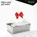 Woven Storage Baskets Organizing 4 Fabric Empty Organizer Bins 10QT - Dark Grey - Like New