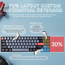 KEYCHRON K14 PRO WIRELESS CUSTOM MECHANICAL 70% QMK/VIA BROWN SWITCHES - BLACK - Like New