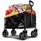 AMNOW COLLAPSIBLE CART WITH WHEELS FOLDABLE FOLDING FOLDING WAGONS CARTS - BLACK - Like New