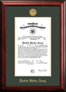 Patriot Frames Army Certificate Frame Gold Medallion 10x14 Inch - Black - Brand New