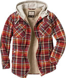 Legendary Whitetails Men's Camp Night Berber Lined Hooded Flannel Shirt Jacket - Brand New