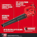 CRAFTSMAN 20V MAX CORDLESS LEAF BLOWER BATTERY CHARGER CMCBL710D1 - RED - Like New