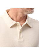 BASS OUTDOOR MEN'S WAFFLE KNIT POLO SHIRT - SIZE: MEN L - BIRCH - Like New