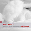 Abakan Twin XL Mattress Topper Extra Thick Pillow Cotton Cooling - White - Brand New