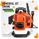 BAOTREE 80CC GAS BACKPACK LEAF BLOWER, 800 CFM 200 MPH COMMERCIAL GRADE - ORANGE - Like New