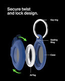 BELKIN AIRTAG SECURE HOLDER WITH KEY RING BELKIN WATERPROOF KEYCHAIN BLUE - Brand New