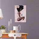 Familypers African American Wall Art Glam Fashion Black Girl Canvas Wall Art - Brand New