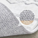 Area Rug Living Room Carpet 8x10 Large Moroccan Soft Fluffy Geometric - Ivory - Brand New