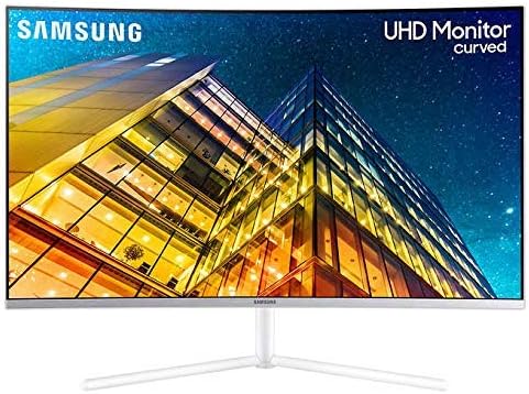 For Parts: SAMSUNG UR59 Series 32"4K UHD Curved Monitor LU32R591CWNXZA WHITE CRACKED SCREEN