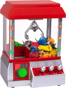 Hoovy Claw Toy Grabber Mini Arcade Machine with Lights and Sound - Red/Silver - Like New