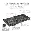 DOUBLE CIRCLES DARK ZINC GRAY 30 IN. X 13 IN. BOOT TRAY FOR BOOTS, SHOES, 205DZ - Like New