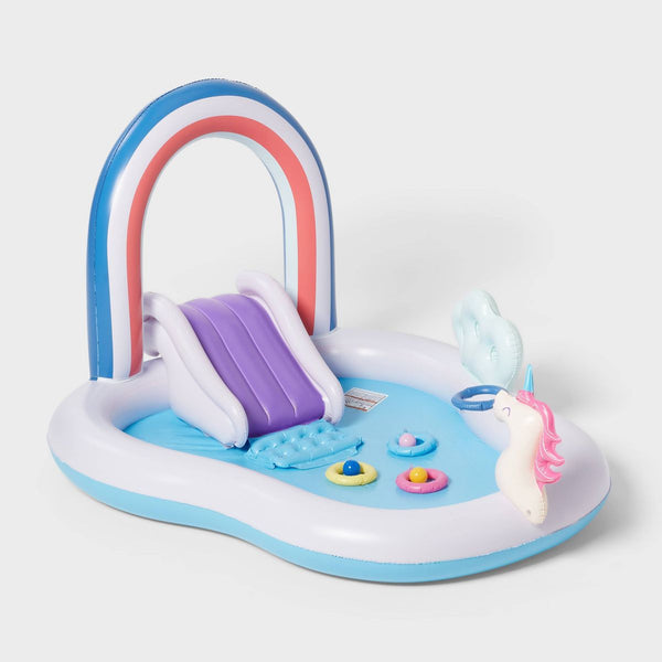 SUN SQUAD PLAY CENTER UPDATE 34 GAL NOVELTY KIDDIE POOL RAINBOW - Scratch & Dent