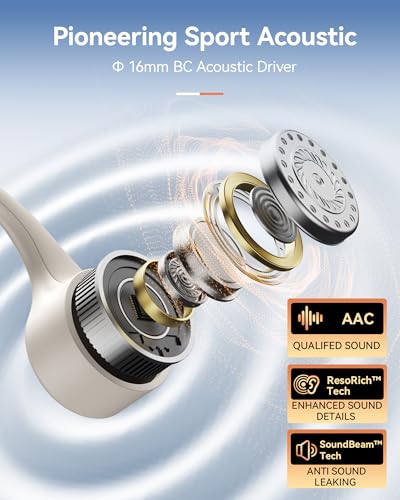 DEMICEA OPEN EAR SPORT HEADPHONES WIRELESS BONE CONDUCTION EARPHONES X6 - ORANGE - Like New