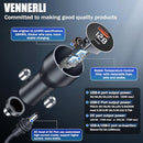 VENNERLI STARLINK MINI CAR ADAPTER CABLE LIGHTER DIGITAL DISPLAY - GRAY - Like New