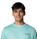 COLUMBIA MEN'S TERMINAL TACKLE PFG FINS & STRIPES LONG SLEEVE GULF/BLACK S - Brand New