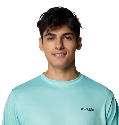 COLUMBIA MEN'S TERMINAL TACKLE PFG FINS & STRIPES LONG SLEEVE GULF/BLACK S - Brand New