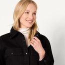 AMAZON ESSENTIALS WOMEN'S OVERSIZED-FIT HEAVYWEIGHT DENIM SHIRT JACKET BLACK S - Like New