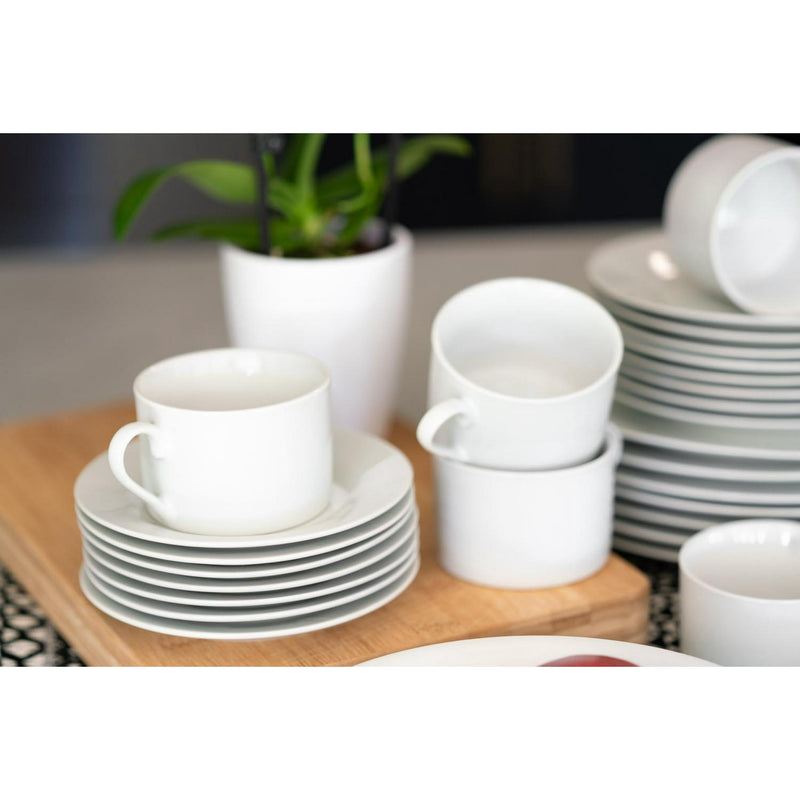 10 STRAWBERRY STREET ROUND 45-PIECE DINNERWARE SET - WHITE - Like New