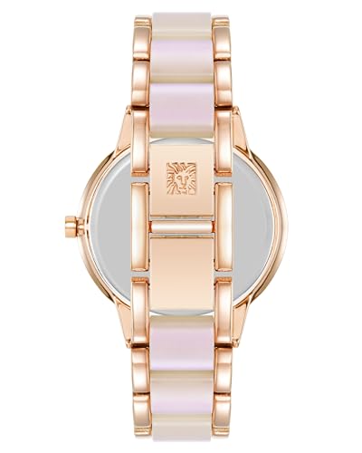 ANNE KLEIN WOMEN'S RESIN BRACELET WATCH ROSE GOLD/Rose Gold/Iridescent - Like New