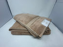 KATHY IRELAND PIECE ZERO TWIST COTTON PLUSH BATH SHEET SET, 2 PIECE SET - BEIGE - Brand New