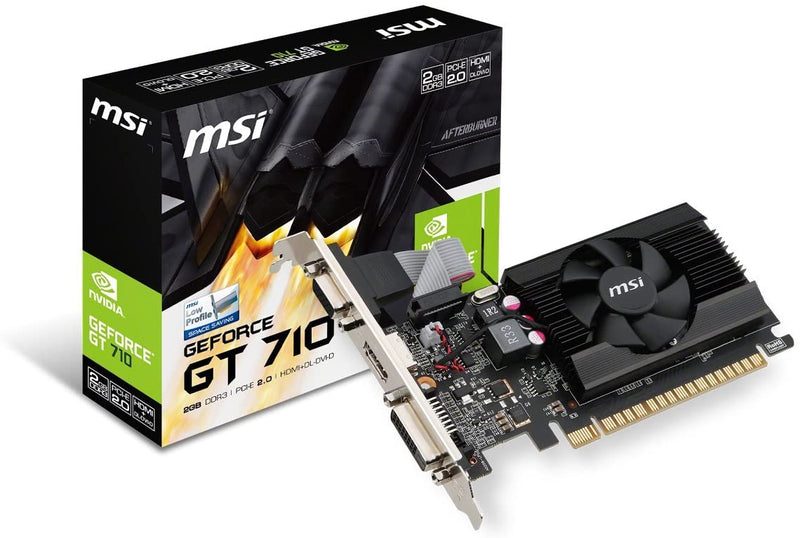 MSI Gaming GeForce GT 710 2GB GDRR3 64-bit Graphics Card GT 710 2GD3 LP - Like New
