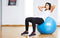 AIM-STABILITYBALL-BLUE-55 Stability Exercise Ball w Pump 55cm Blue - Like New