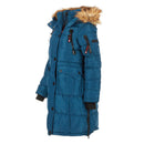 CANADA WEATHER GEAR WOMEN'S LONG PUFFER, FUR, PEACOCK NATURAL, SMALL, OLCW824PZ - Brand New