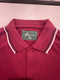 TIGER WOLF 3 BUTTON POLO SHIRT - SIZE: MEN XL - MAROON/BLACK/WHITE - Brand New