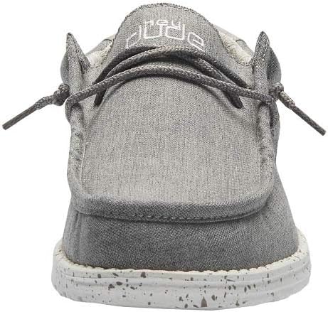 110063224 Hey Dude Men's Wally Chambray Frost Grey 13 - Like New