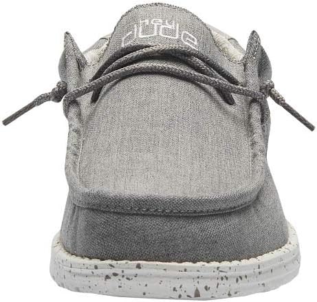 110063224 Hey Dude Men's Wally Chambray Frost Grey 13 Like New