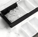 KNC Food & Condiment Dispenser Caddy, 4 Compartment Garnish, Caddy, B0B9KQDKMX - Brand New