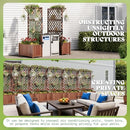 AMERLIFE RAISED GARDEN BED WITH 72" TRELLIS, PRIVACY PLANTER YRB100 - BROWN - Like New