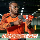 NERF PRO STRYFE X DART SEMI-AUTO BLASTER, 30 DARTS, EYEWEAR - ORANGE/GRAY - Like New