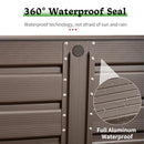 TECSPACE 55 Gallon Aluminum Deck Box IP65 Waterproof Level GBWS02A (Black) - Brand New