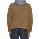 LM8RC364 LEVI'S MEN'S WASHED COTTON HOODED KHAKI/ SHERPA LINED 3XL - Brand New
