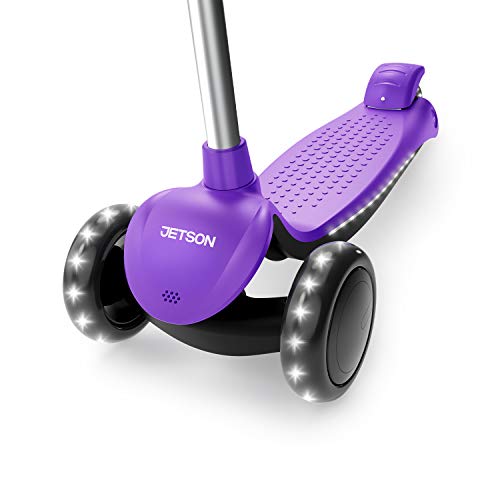 Jetson Lumi 3 Wheel Light-Up Kick Scooter for Girls or Boys Max Grip - Purple - Like New