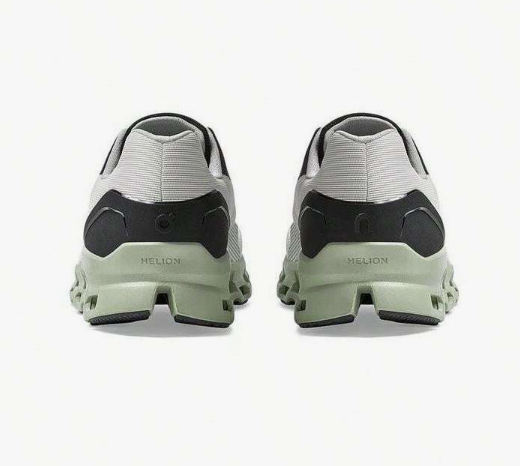 ON RUNNING ON CLOUDSTRATUS SNEAKERS MEN'S SHOES - 7.5 - WHITE/BLACK/GREEN - Like New