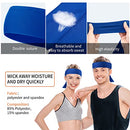 WILLBOND 12 PIECES TENNIS TIE HEADBAND HAIR BAND UNISEX - BLUE - Like New