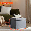 ALASDO STORAGE OTTOMAN FOOTREST STOOL SMALL OTTOMAN WITH STORAGE FOLDABLE GRAY - Like New