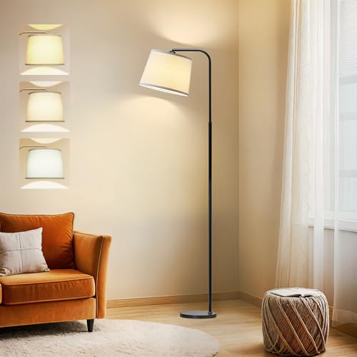 AKASUKI FLOOR LAMP LIVING ROOM 3 COLOR TEMPERATURES FOOT SWITCH - BLACK/BEIGE - Brand New