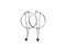 REBECCA MINKOFF HOOP WITH DANGLE CHAIN DETAIL EARRINGS - SILVER - Brand New