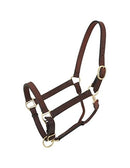 Tough 1 Leather Adj Stable Halter w/Snap Horse - Brand New