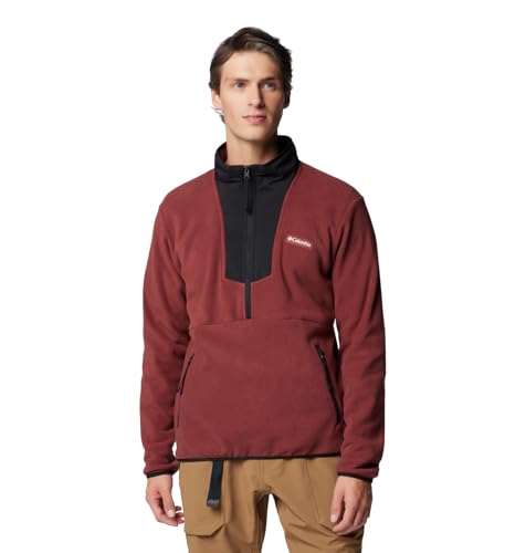 COLUMBIA MEN'S SEQUOIA GROVE HALF ZIP FLEECE LARGE SPICE/BLACK/SPICY PULLS - Brand New
