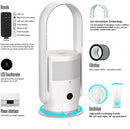 ULTTY Bladeless Tower Fan and Air Purifier Combo, Air Filter 99.97% - White - Brand New